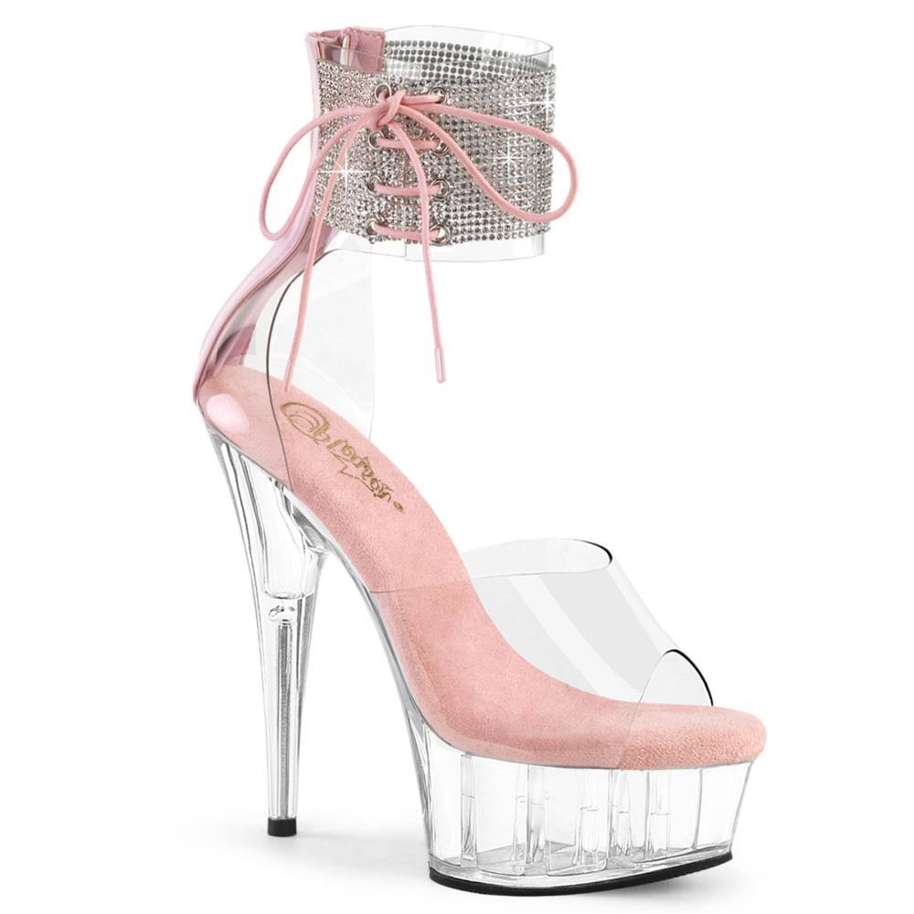 Pleaser - DELIGHT624RS Sandale à bride à la cheville - Rose/Transparent Product image
